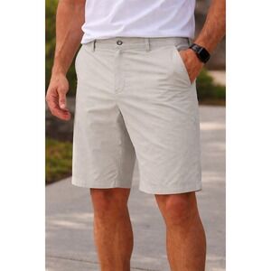 Oakley Mens Regular Fit Golf Shorts Light Gray Performance Size 33 Flat Front